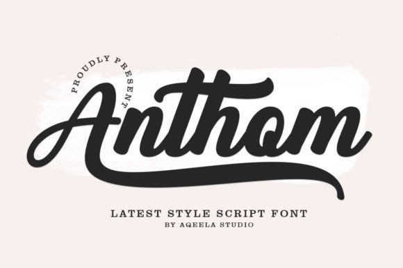 Anthom: A Modern Handwritten Script Font
