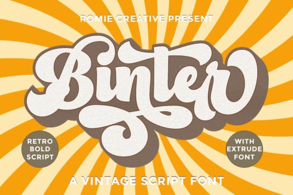 Binter: A Retro Script Font for Creative Makers