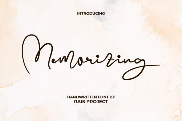 Memorizing Font: A Stylish Script for Creative Projects