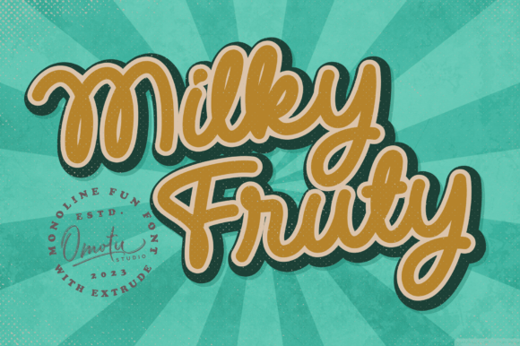 Milky Fruty Font for Creative Publishing