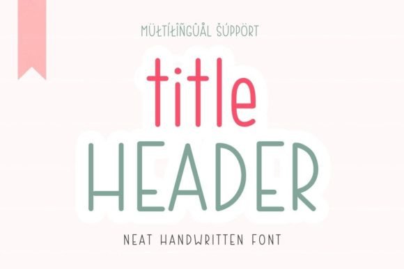 Title Header Font
